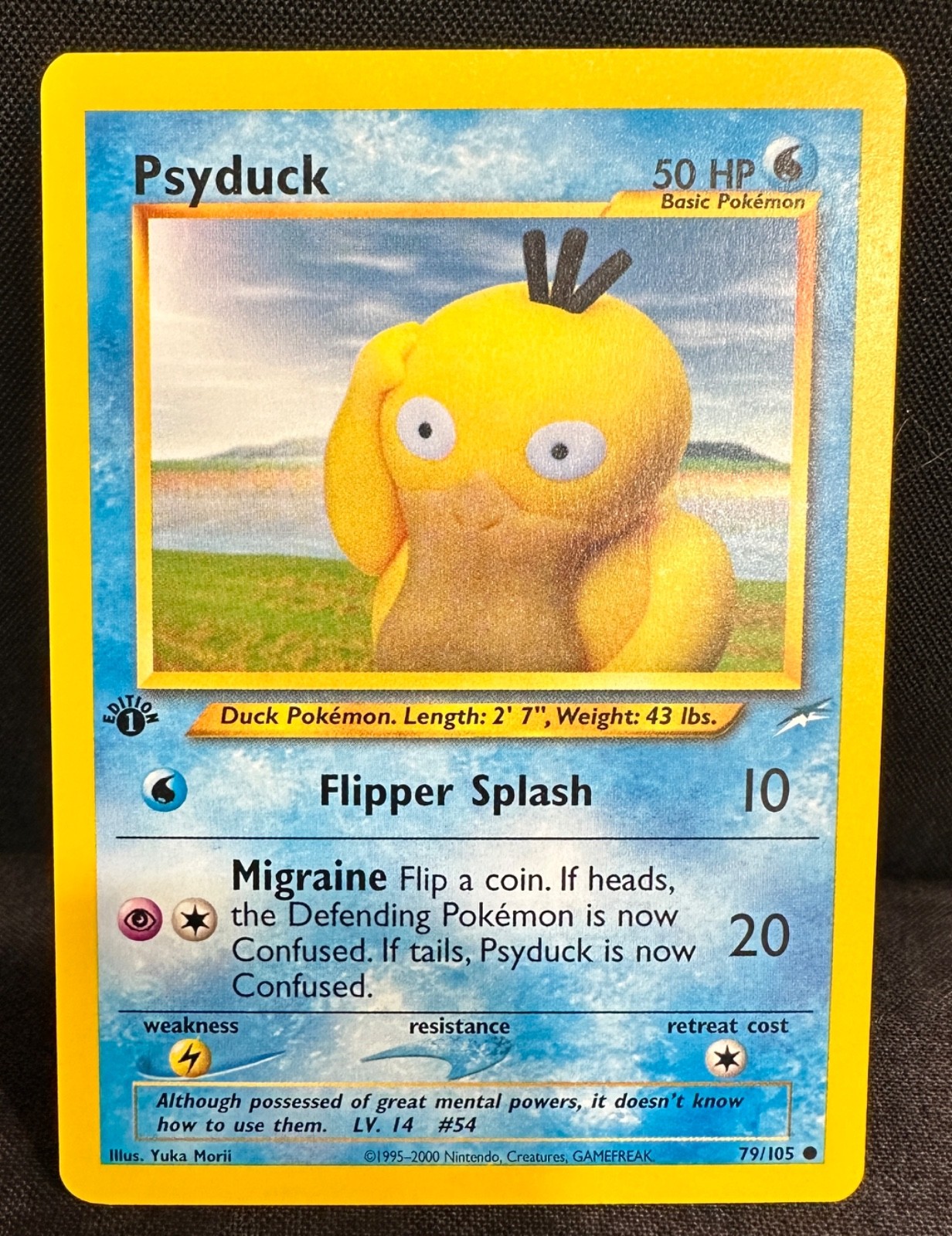 Pokémon 2002 Neo DESTINY 1st Ed. PSYDUCK #79 NEAR MINT - never played Yuka Morii