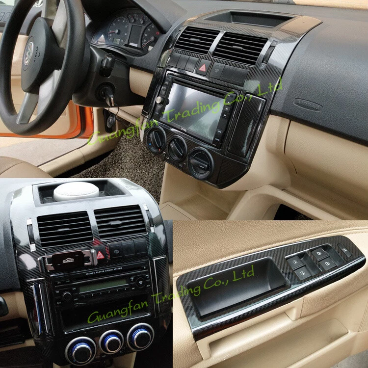For Volkswagen polo 2002-2010 5D Carbon Fiber Pattern Interior DIY Trim Decals Foto 4 de 4