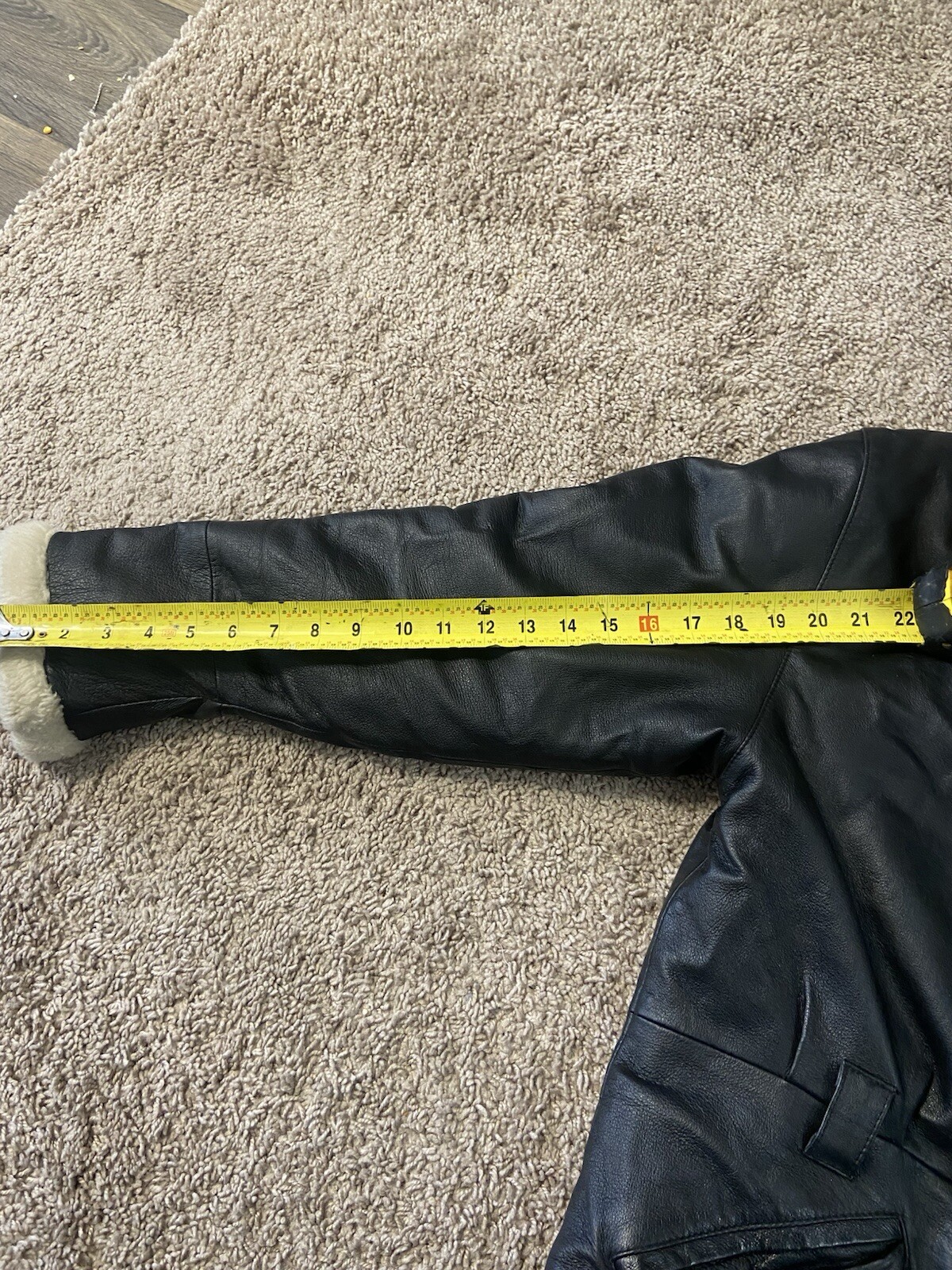 Identification leather jacket fur lining detachab… - image 8