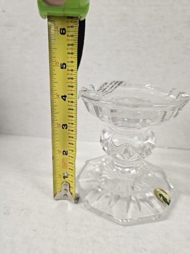 Waterford Crystal Bedford Pillar Candle Holder 4.25" Footed. New No Box. D1 - Picture 6 of 7