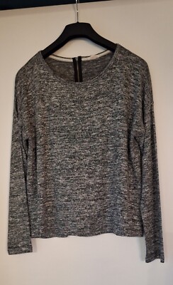 Esprit Pullover Damen schwarz glitzernd, Gr. 42