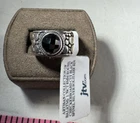 NWT Vintage Sarda Artisan Bali Sterling Silver Black Spinel Solitaire ring