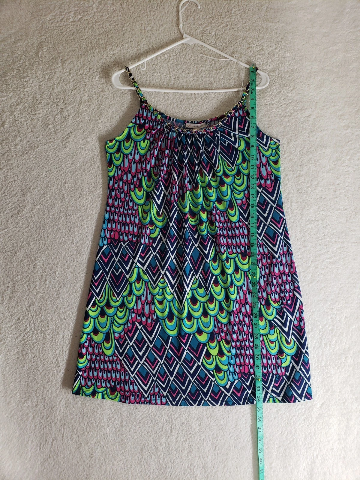 PALM ANGELS Abito donna Istituito 1962 10 Petite verde astratto poli B senza maniche cambio K