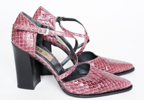 Mary Jane Shoes - Colisee de Sacha - Snakeskin - Block Heel - 37 / Fit UK 4.5 - Picture 3 of 9
