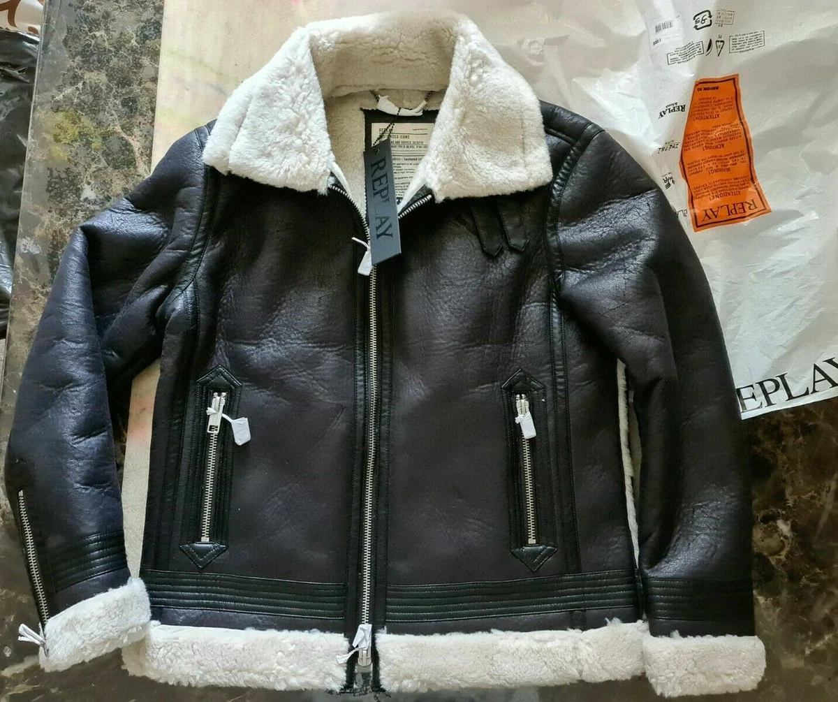 Replay shearling hotsell jacket