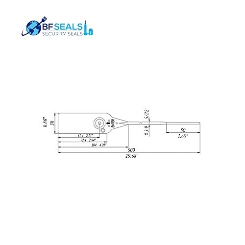 Plastic Seal Pull-Tight HD 19" Long, 500 Pcs, Elegant Blue color ,Heavy Duty - Picture 2 of 11