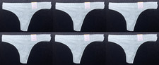 LOT 6 AUDEN COTTON BLEND THONG PANTIES UNDERWEAR WOMEN'S MEDIUM 8-10