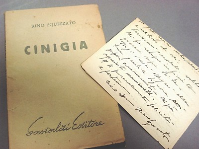 1948 CINIGIA VERSE DI RINO SQUIZZATO HALSKETTE GEDICHTE GASTALDI VERLAG WIDMUNG