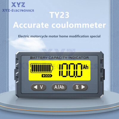 TY23 50/100A Lifepo4 Battery Capacity Indicator Coulometer Voltage Current Meter