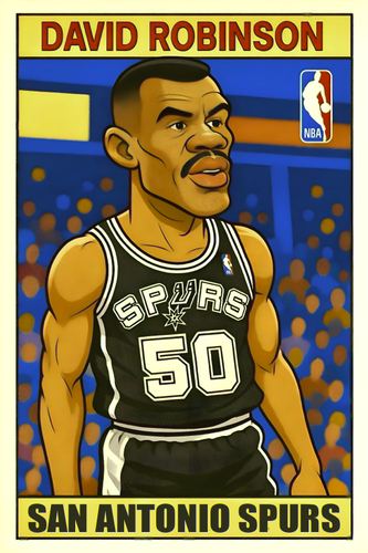 4 x 6 * DAVID ROBINSON * San Antonio Spurs * BASKETBALL ART * Glossy Photo Print