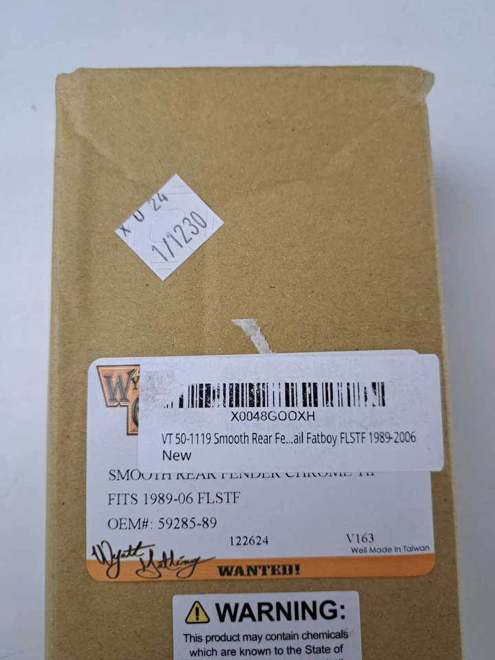 Guardabarros trasero liso VT 50-1119, OEM# 59285-89, cromado Foto 2 de 4