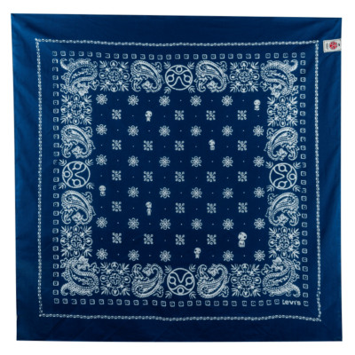 Levi's × Princess Mononoke Bandana Scarf Kodama Blue 103×103cm Studio Ghibli LTD