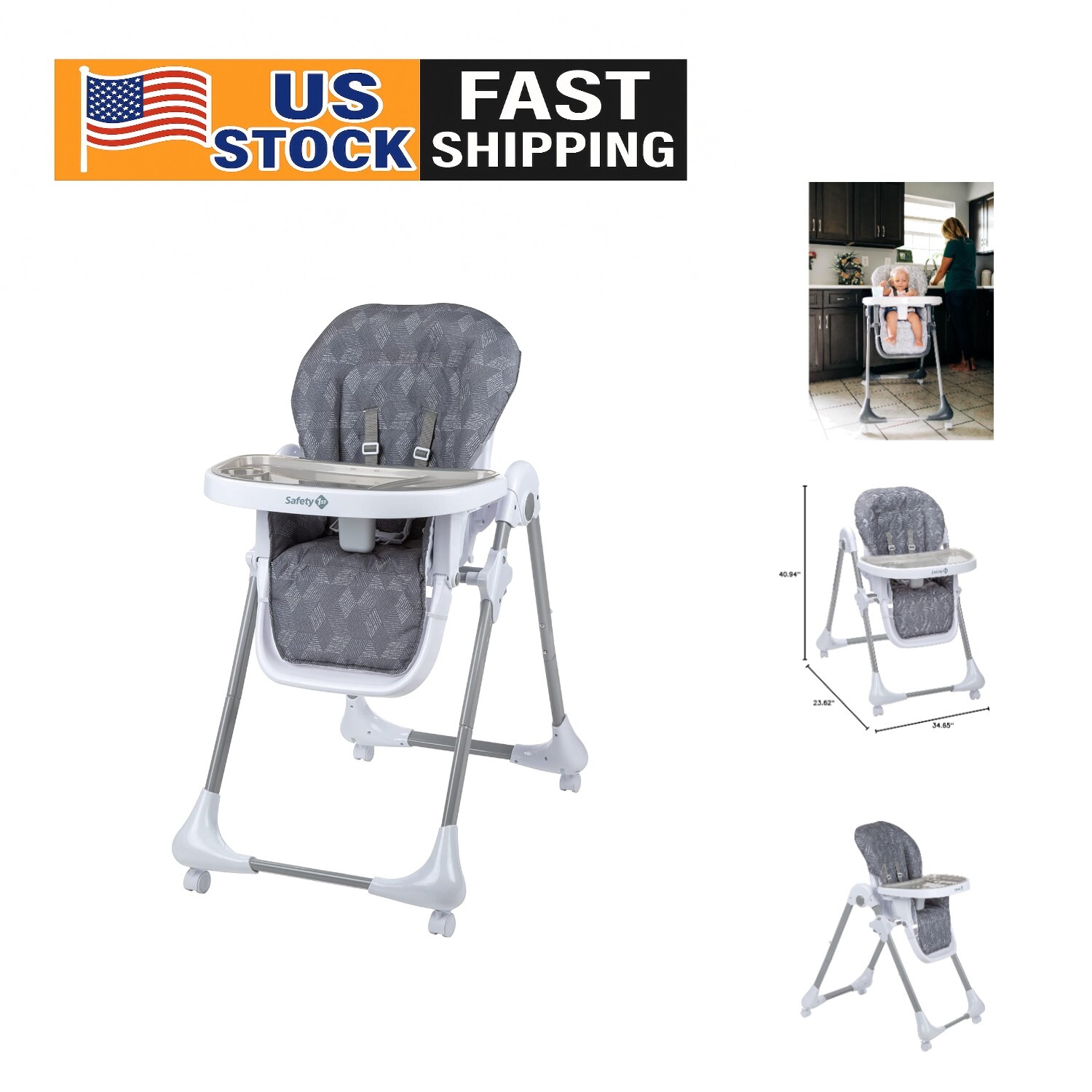 Monolith 3-in-1 Convertible High Chair for Babies & Toddlers – Portable & Space-Saving