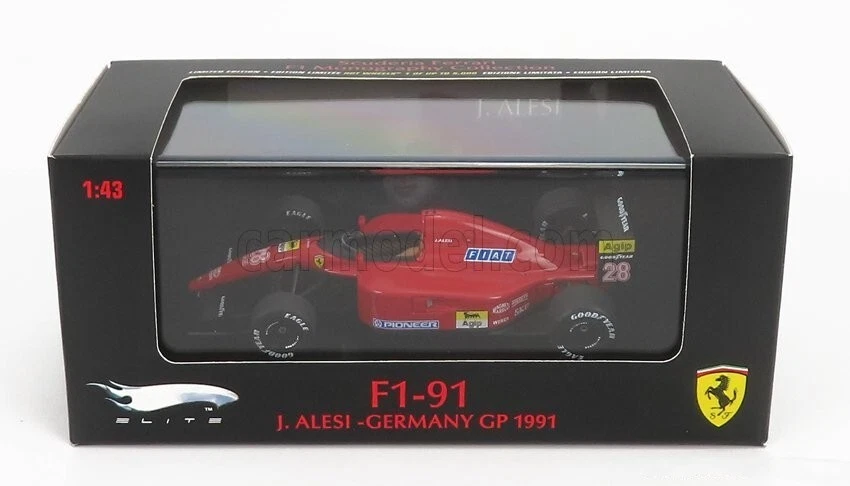 Mattel Elite T6282 Ferrari F1-91 Germany GP 1991 Jean Alesi 1/43 - Immagine 3 di 3