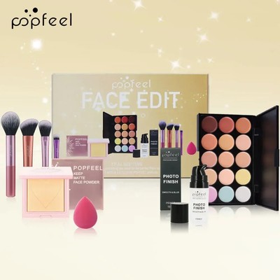 Pro All-in-One Makeup Kit Full Set Gift for Women Face Edit Concealer Foundation