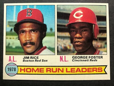 1979 topps Jim Rice/George Foster Card #2. Home Run Leaders. LOOK CLOSE, nice!