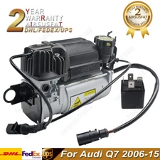 Air Suspension Compressor Pump + Relay for Audi Q7 2006-15 4L0698007B 4L0698007A