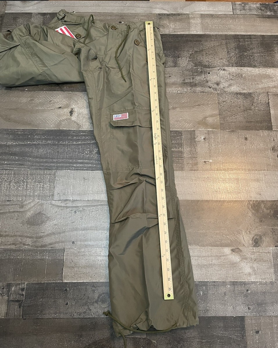 【Special】 90s UFO Wide Cargo Pants NWT Vintage 90s UFO Spell Out Parachute Rave Cargo Pants