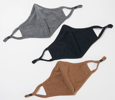 AnyBody Women's Face Coverings Set of 3 Solid Neutral One Size