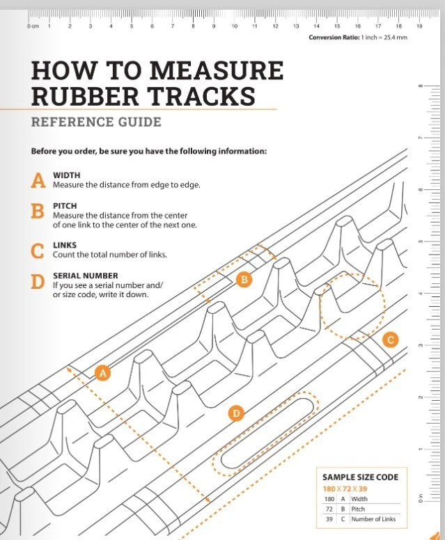 Pista de borracha 12" 300 x 52,5 x 92 compatível com Bobcat 335 430 compatível com Terex HR-3,7 - Imagem 2 de 4
