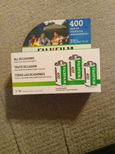 New FujiFilm Fuji 400 Color Negative Film (35mm Roll Film, 36 Exposures, 3-Pack)