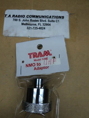 TRAM NMO to UHF Antenna Mount Adapter Model 1296 so-239 NMO to PL259 Connector