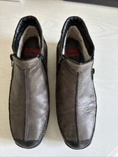 Rieker Ankle Boots Womens 39 Grey/brown/Black Double Zip Lined
