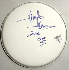 Frank Ferrer Of Guns N’ Roses Hand Signed Drumhead w/ GnR Inscription JSA COA