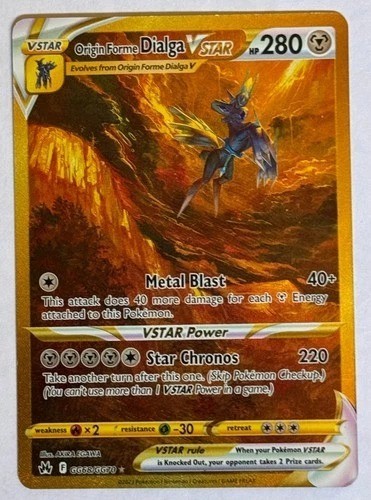 Origin Forme Dialga VSTAR (Secret) GG68/GG70 SWSH: Crown Zenith: Galarian...