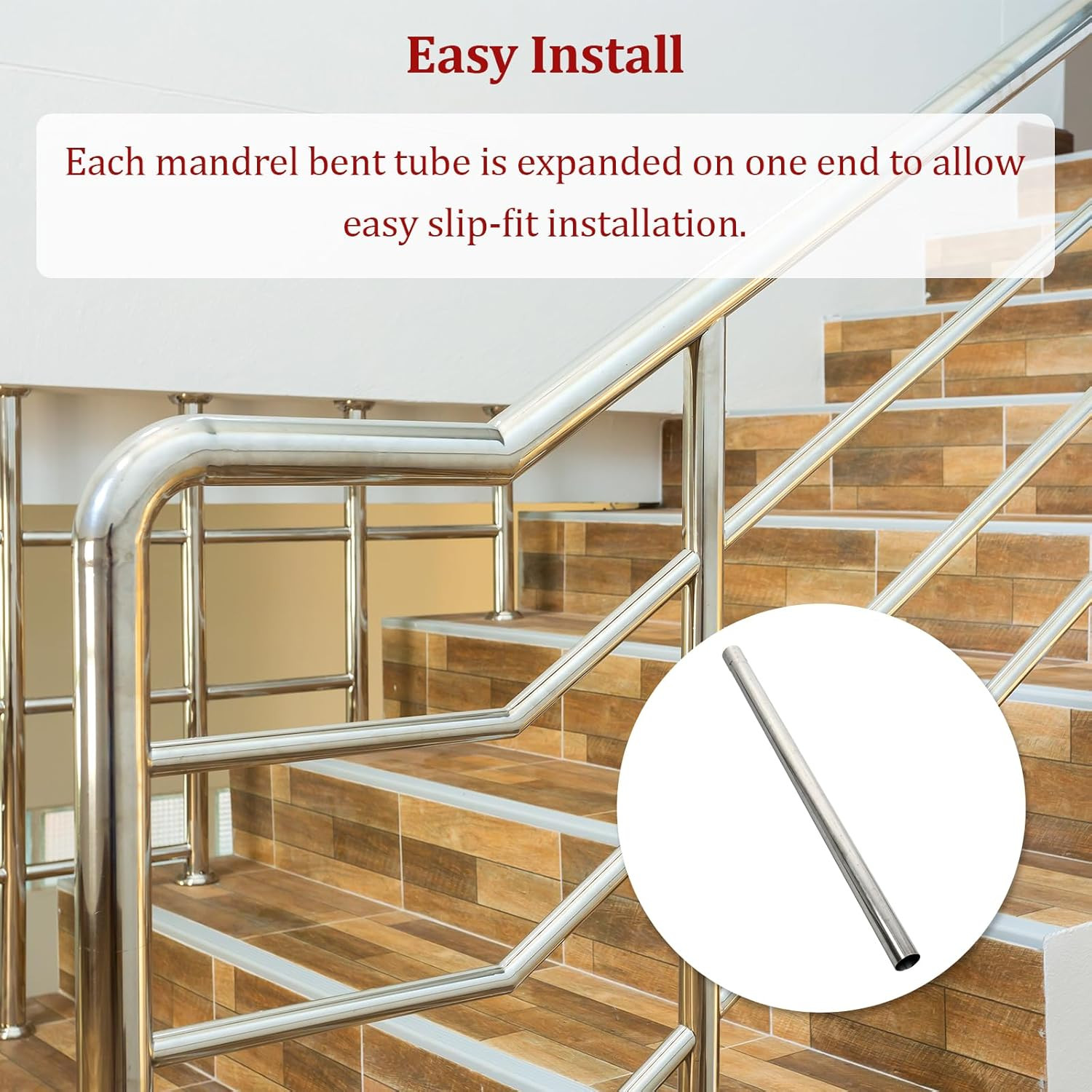 409 Steel 2.5'' Inch OD Straight Exhaust Pipe Mandrel Tubing Pipe 48" / 4 Ft Lon