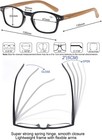 4 Pc Reading Glasses 1.0 Fashion Wood-Look Spring Hinges Stylish Readers Unisex — photo 3