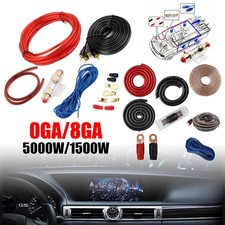 8GA / 0GA Car Amplifier Wiring Kit Power Cable Amp Speaker Wire Audio Subwoofer