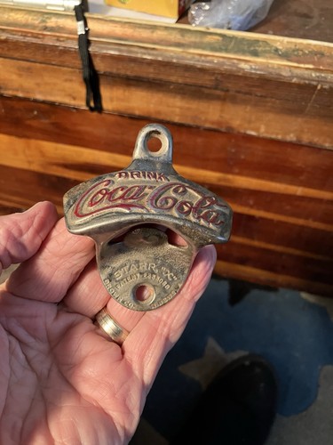 1943 Patent COCA•COLA StarrX Cast Wall Mount Bottle Opener Brown Co N. News. VA.