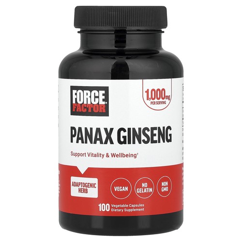 Panax Ginseng, 100 Vegetable Capsules (500 mg per Capsule)