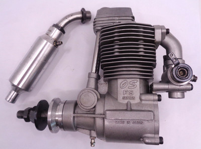 O.S FS 91 SURPASS 4 TAKT GLO MOTOR + AUSPUFF GUTER ZUSTAND NEUE LAGER