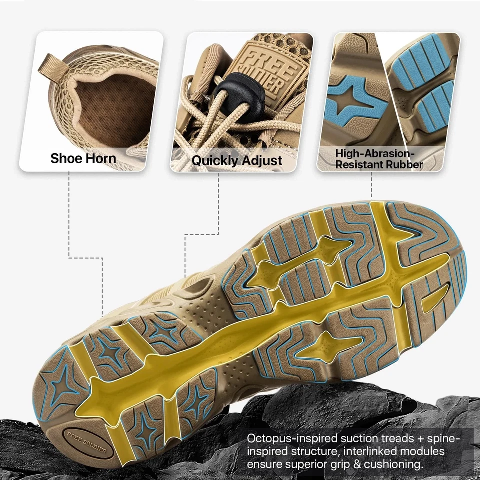 Free Soldier Zapatos de Agua Secado Rápido Senderismo Transpirables Ligeros Zapatos 11.5 Foto 3 de 4