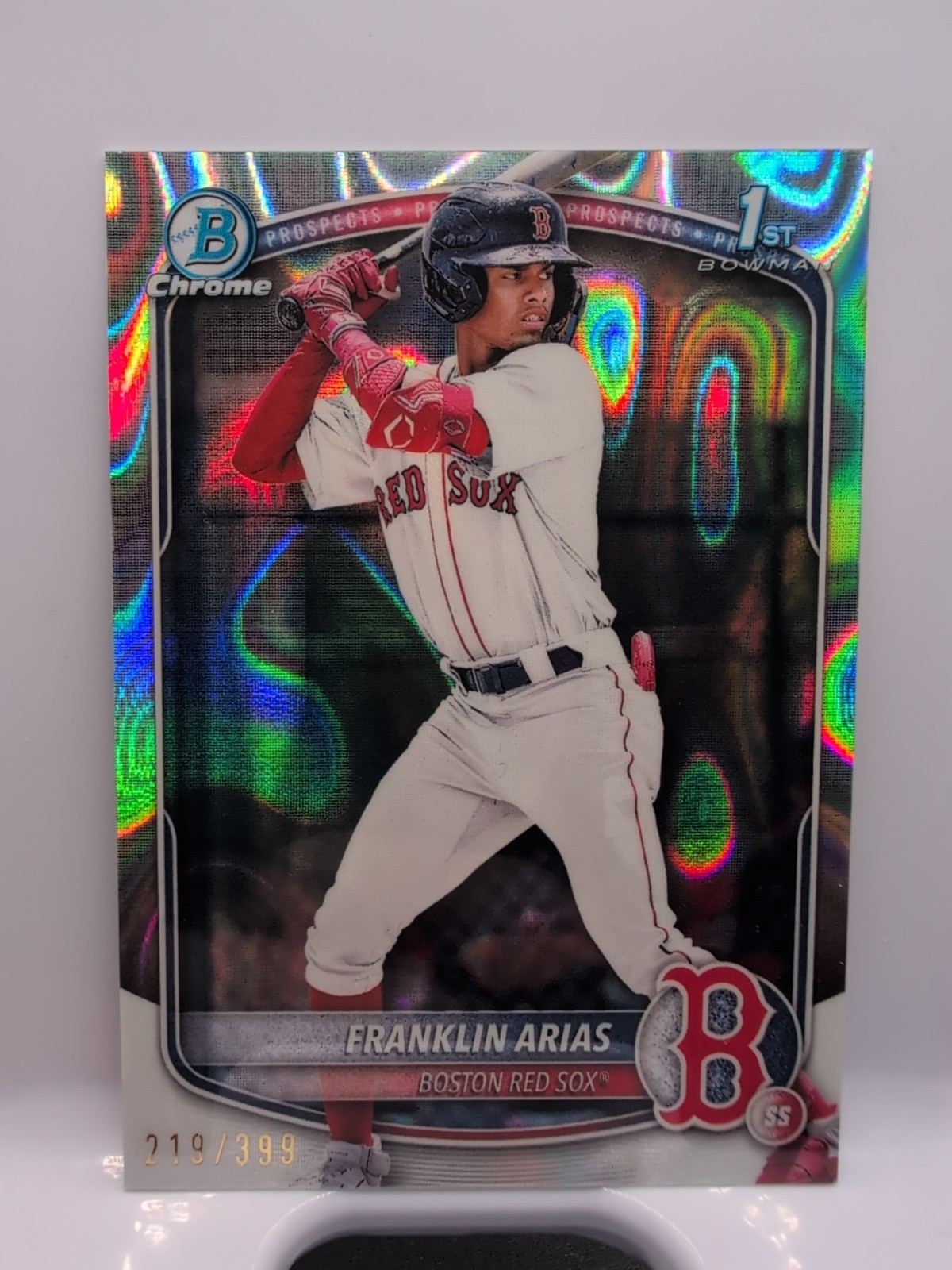 2025 Bowman Chrome FRANKLIN ARIAS 1st Prospect LAVA Refractor #'d /399 #BCP-67