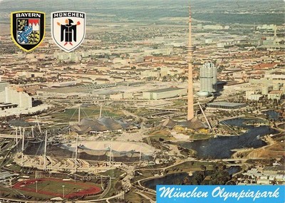 Old Olympic Stadium Munich 1972 Summer Olympics Park 6x4 Postcard J51