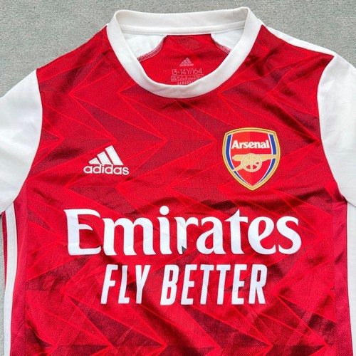 Arsenal FC Adidas Youth 13-14 Home Soccer Jersey Red 2020-21 Emirates Fly Better
