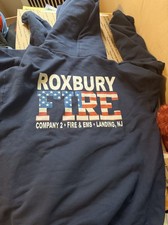 Roxbury Fire Dept Hoodie Medium Engine 2 New Jersey Ladder Landing NJ FDNY