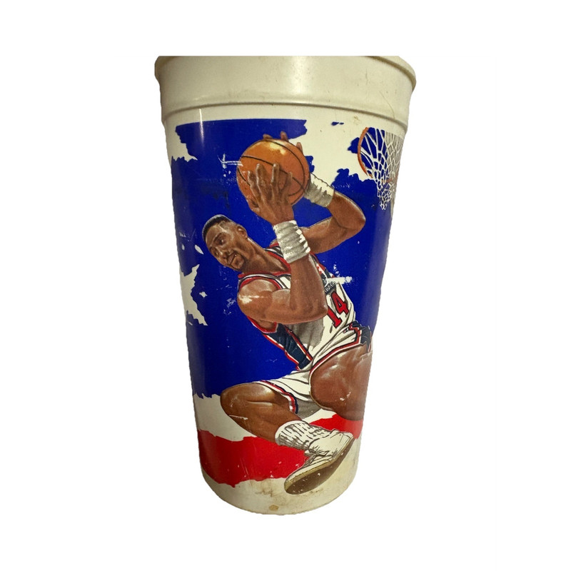 McDonald's Dream Team II Alonzo Mourning Basketball Beverage Cup, USA Flag