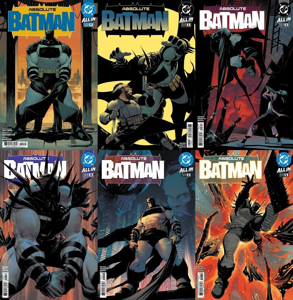 ABSOLUTE BATMAN 1 2 3 4 5 6 LATER PRINT SET DC COMICS | eBay
