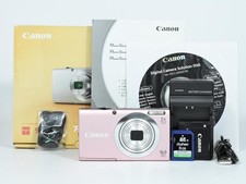 Canon PowerShot A2400 IS Pink 16MP 5x Digital Camera Box Charger SD Card