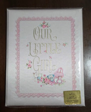 Vintage 1969 Hallmark Satin Pink Our Little Girl Baby Book Album Lois Jackson