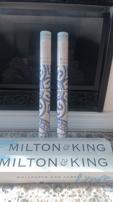 Milton & King Heritage Tiles Original Wallpaper Two Roll Set KEMRA $360 Retail