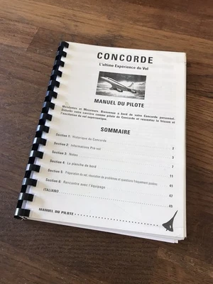 Concorde Manuel De Pilotage Flight Simulator Collection Rare - Photo 1/4
