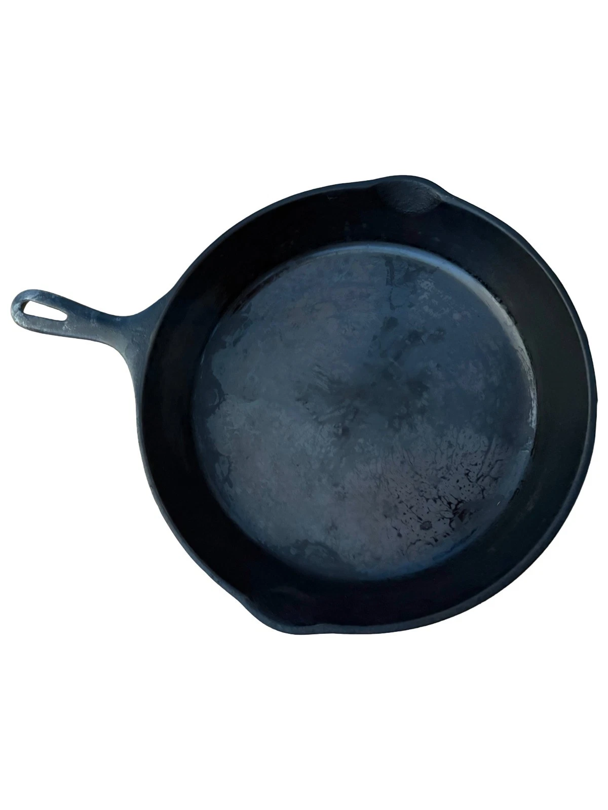 Vintage Cast Iron Skillet No 10 Double Spout 11.5" No Wobble Unmarked