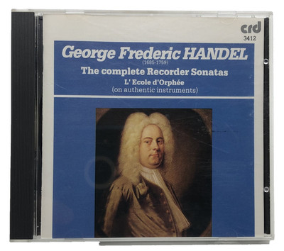 George Frederic Handel Complete Recorder Sonatas CD 1974 Baroque CRD