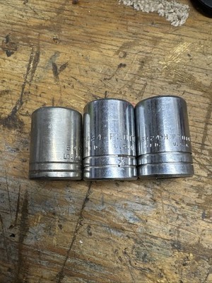 (3) Proto 1/2  Drive Sockets 3/4  Size 5424 H 