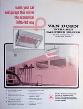 Vintage Farm Brochure Spec Sheet  Infrared Gas Heater Advertisement Van Dorn War